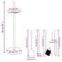 Voir la diapositive 6 : VIDAXL Set d'outils de cheminee 5 pcs 18x66 cm acier