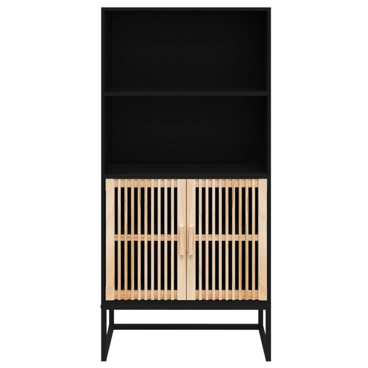 VIDAXL Buffet haut noir 60x35x125 cm bois d'ingenierie