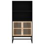 Voir la diapositive 5 : VIDAXL Buffet haut noir 60x35x125 cm bois d'ingenierie