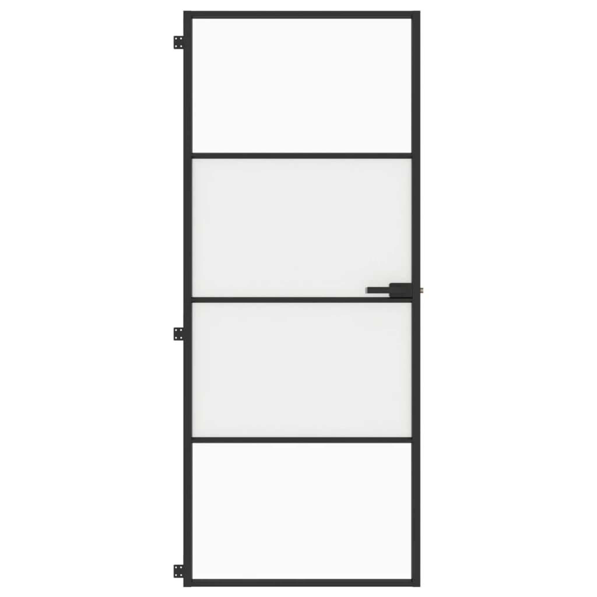 Voir la diapositive 3 : VIDAXL Porte interieure mince noir 83x201,5 cm verre trempe aluminium