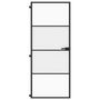 Voir la diapositive 3 : VIDAXL Porte interieure mince noir 83x201,5 cm verre trempe aluminium