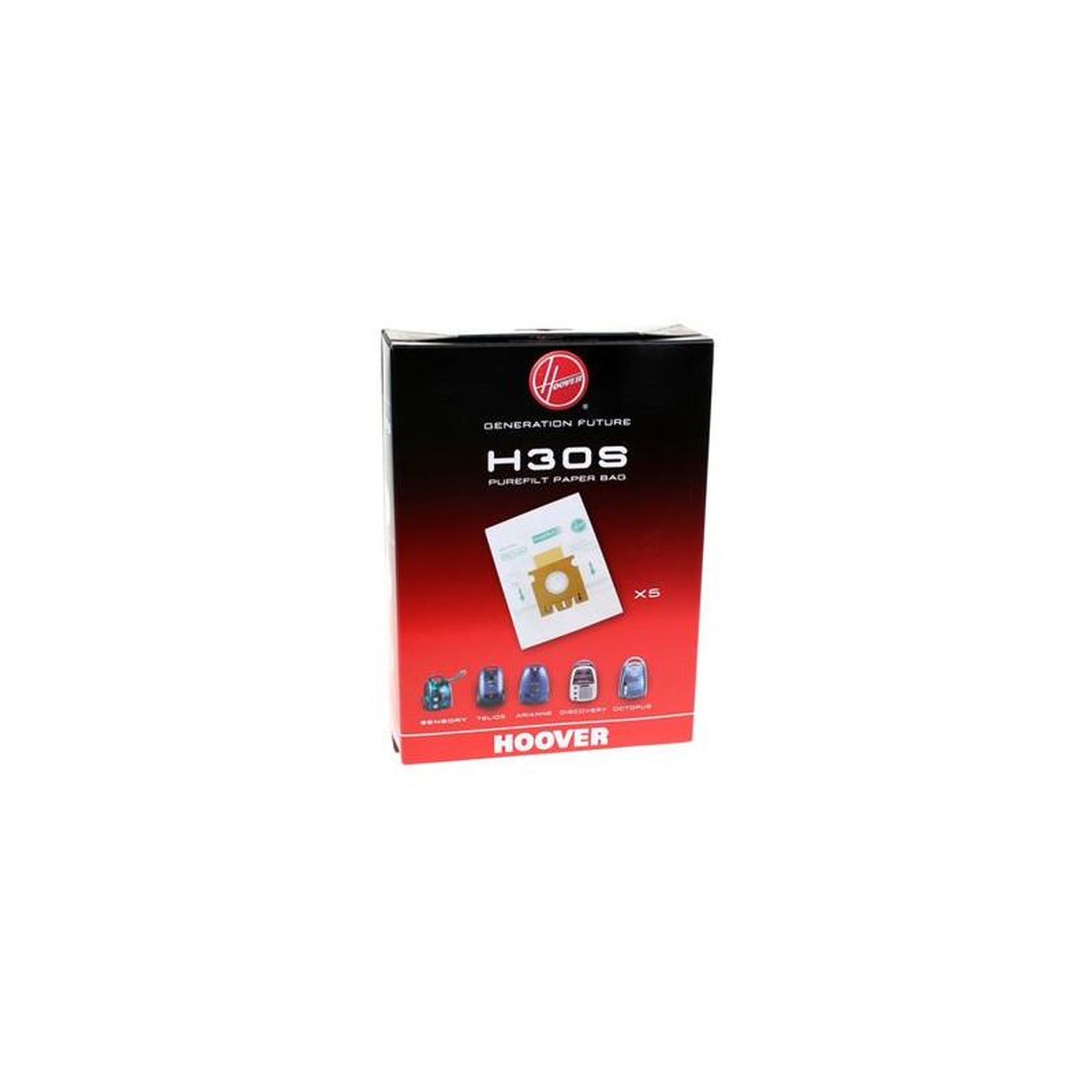 HOOVER Boite de 5 sacs antibacterie H30S SENSORY TELIOS ARIANNE (36087 2661) Aspirateur 09178278 HOOVER 36087_5010418137415