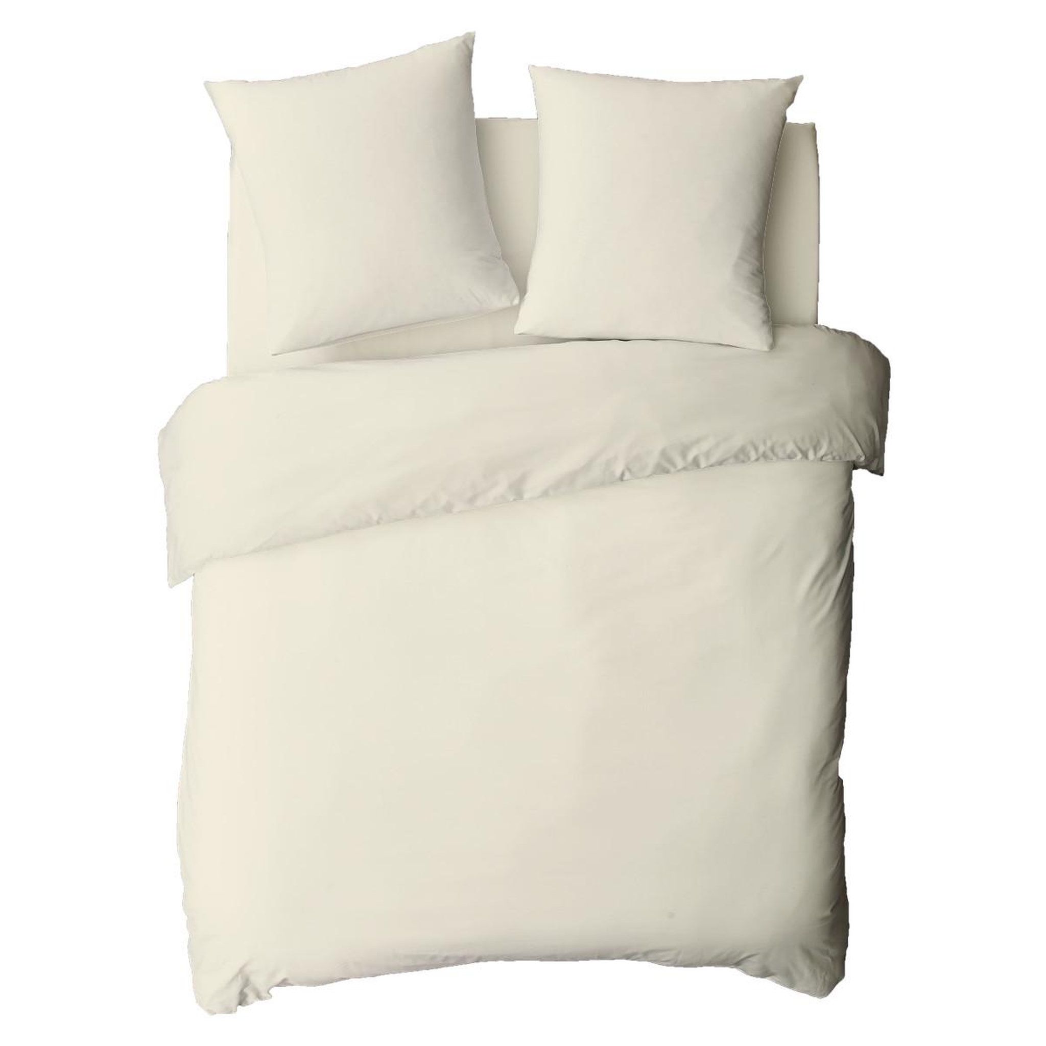 Voir la diapositive 2 : FUTURE HOME Housse de couette en coton 57 fils unie