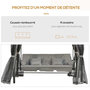 Voir la diapositive 5 : OUTSUNNY Balancelle de jardin 3 places convertible style colonial grand confort 5 coussins + matelas + moustiquaires inclus 2,56L x 1,72l x 2,48H m gris