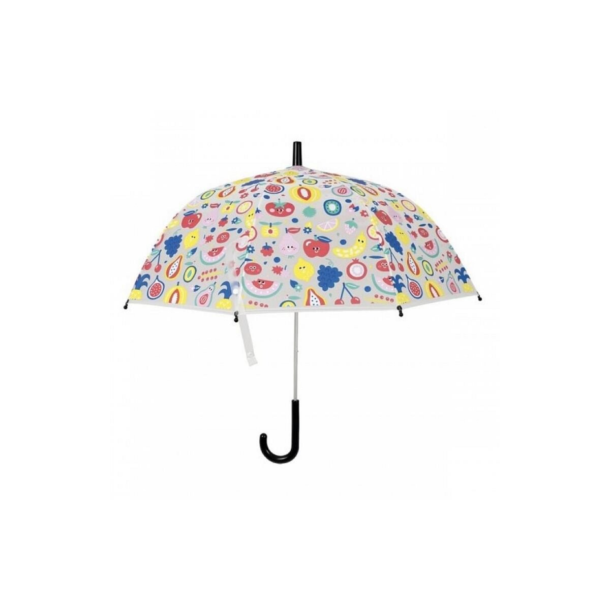 Petit Jour Parapluie Transparent Tutti Frutti avec Motifs Colorés - Idéal pour Enfants et Adultes