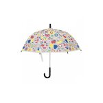 Petit Jour Parapluie Transparent Tutti Frutti avec Motifs Colorés - Idéal pour Enfants et Adultes