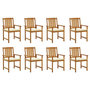 Voir la diapositive 1 : VIDAXL Chaises de jardin avec coussins lot de 8 Bois d'acacia solide