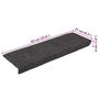 Voir la diapositive 6 : VIDAXL Tapis d'escalier autocollant 30 pcs anthracite 65x21x4 cm