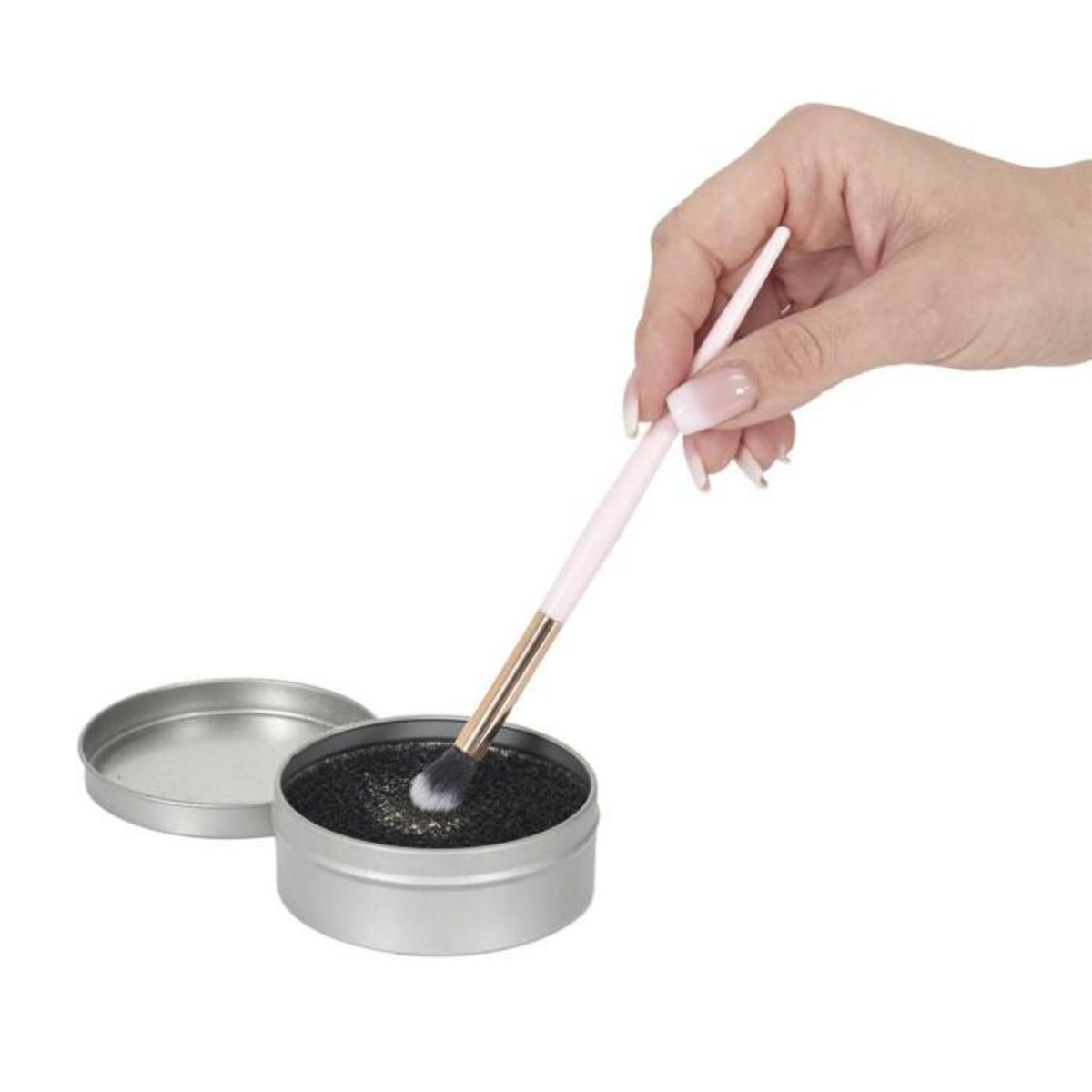 Paris Prix Éponge Nettoyante Réversible  Pinceau  8cm Noir