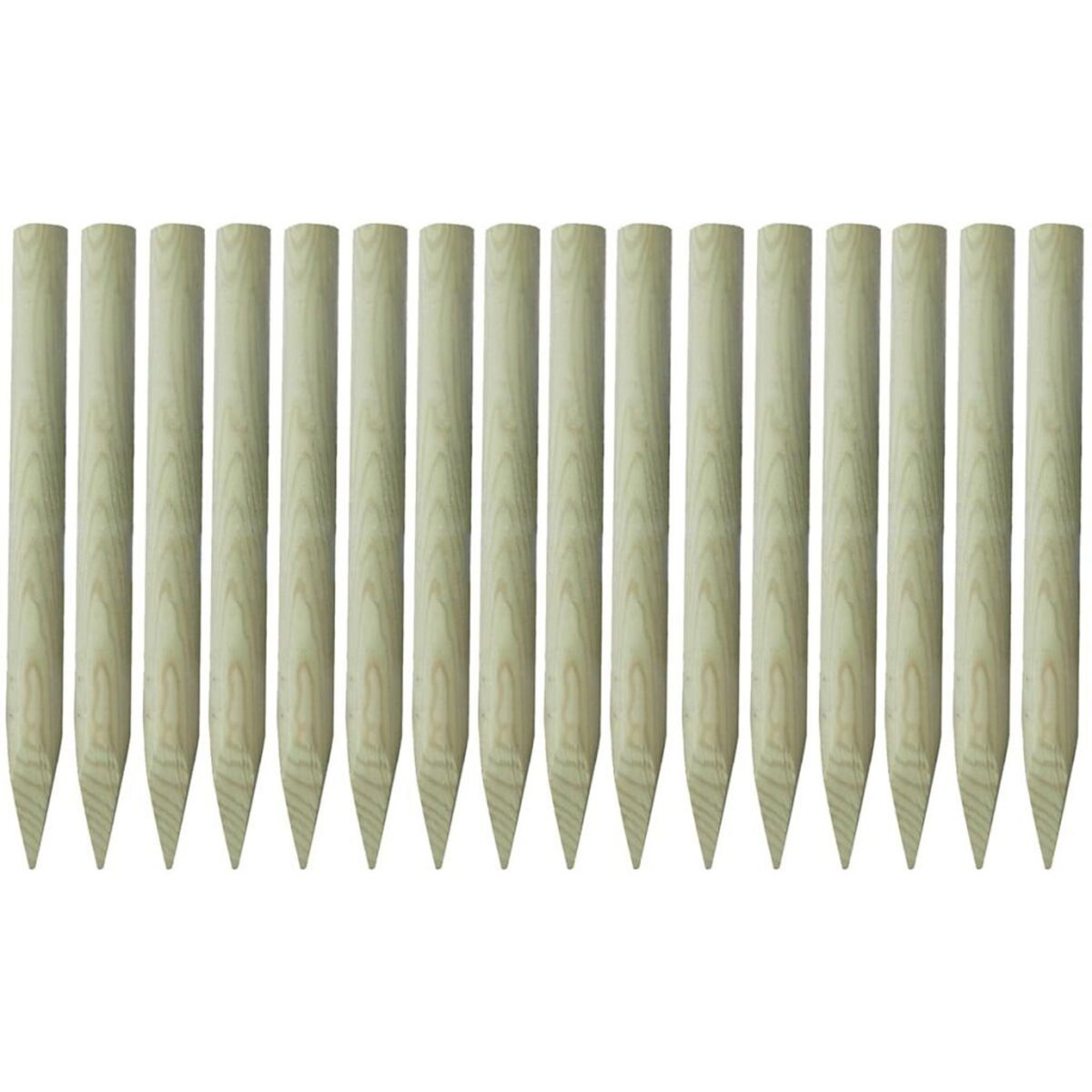 VIDAXL Poteaux pointus de cloture 16 pcs Bois impregne 100 cm