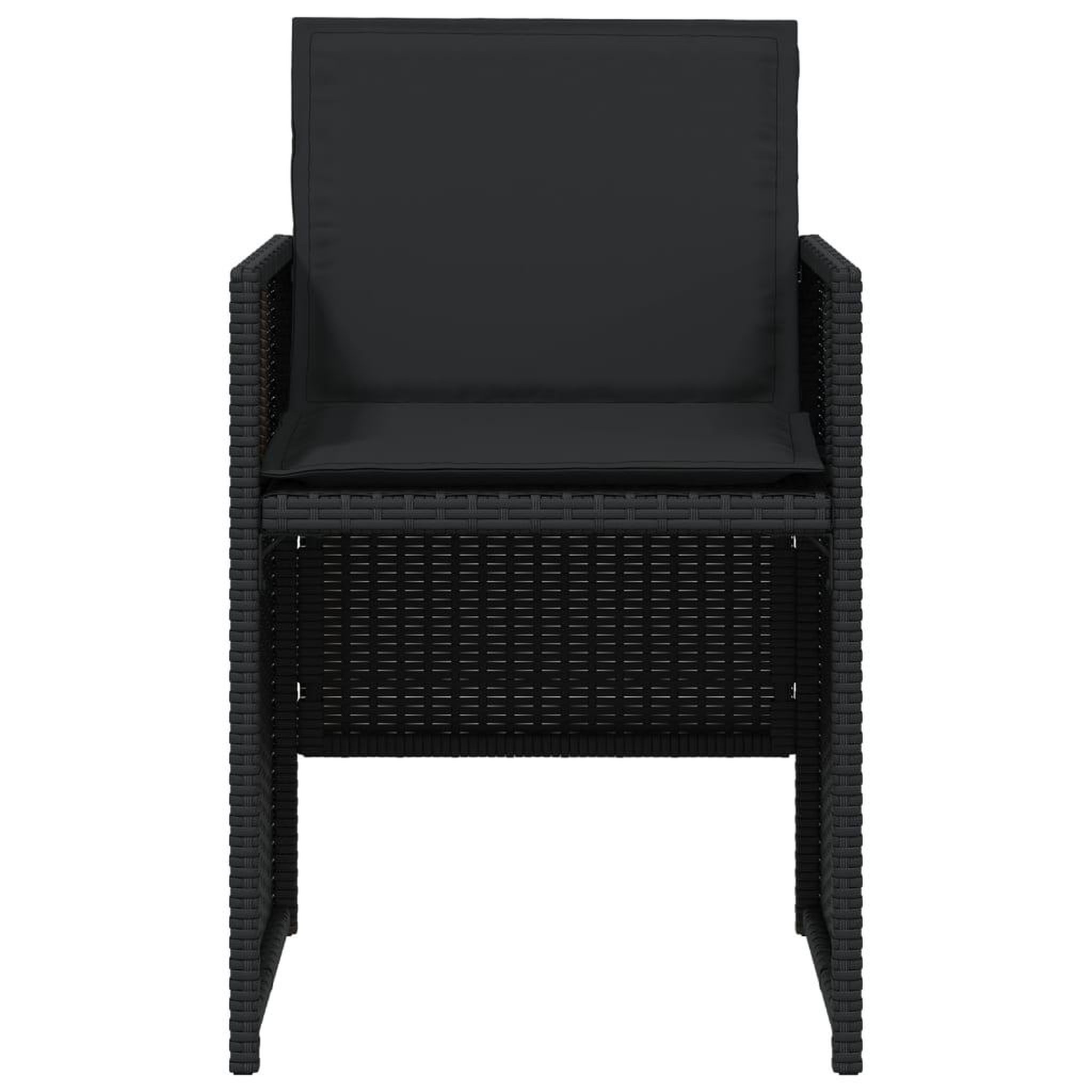Voir la diapositive 5 : VIDAXL Chaises de jardin lot de 4 avec coussins noir resine tressee