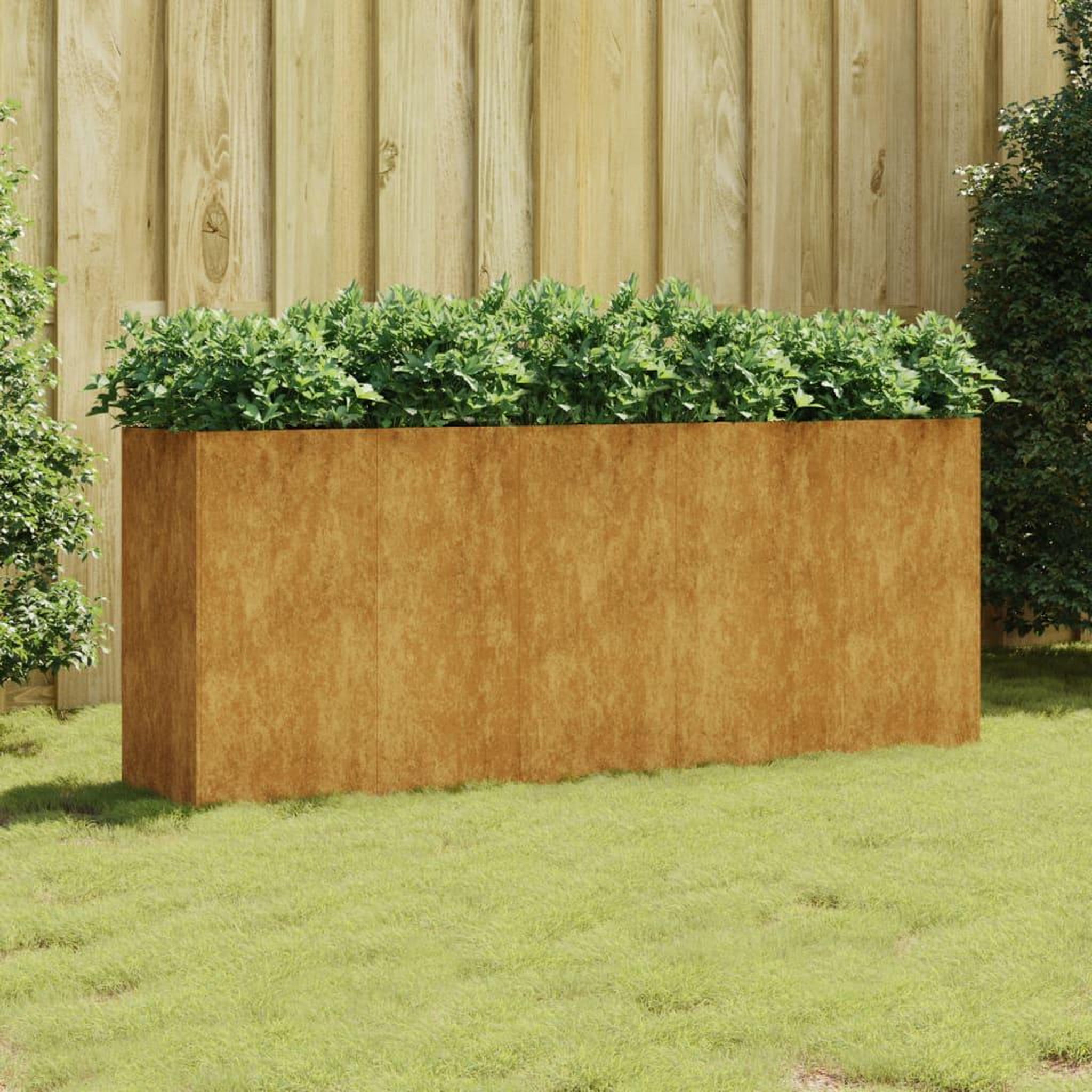 VIDAXL Lit sureleve de jardin 200x40x80 cm acier corten