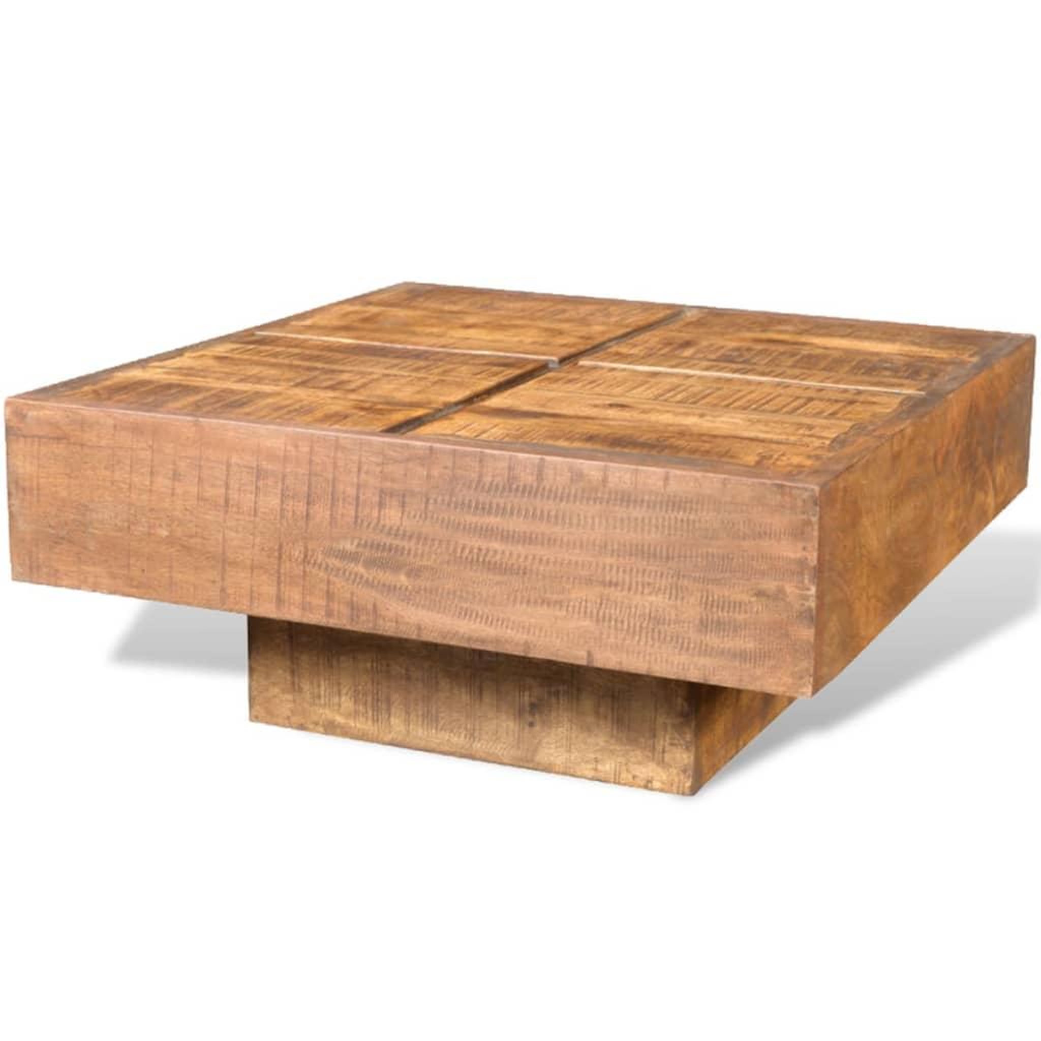Voir la diapositive 4 : VIDAXL Table basse carree Marron Bois massif de manguier