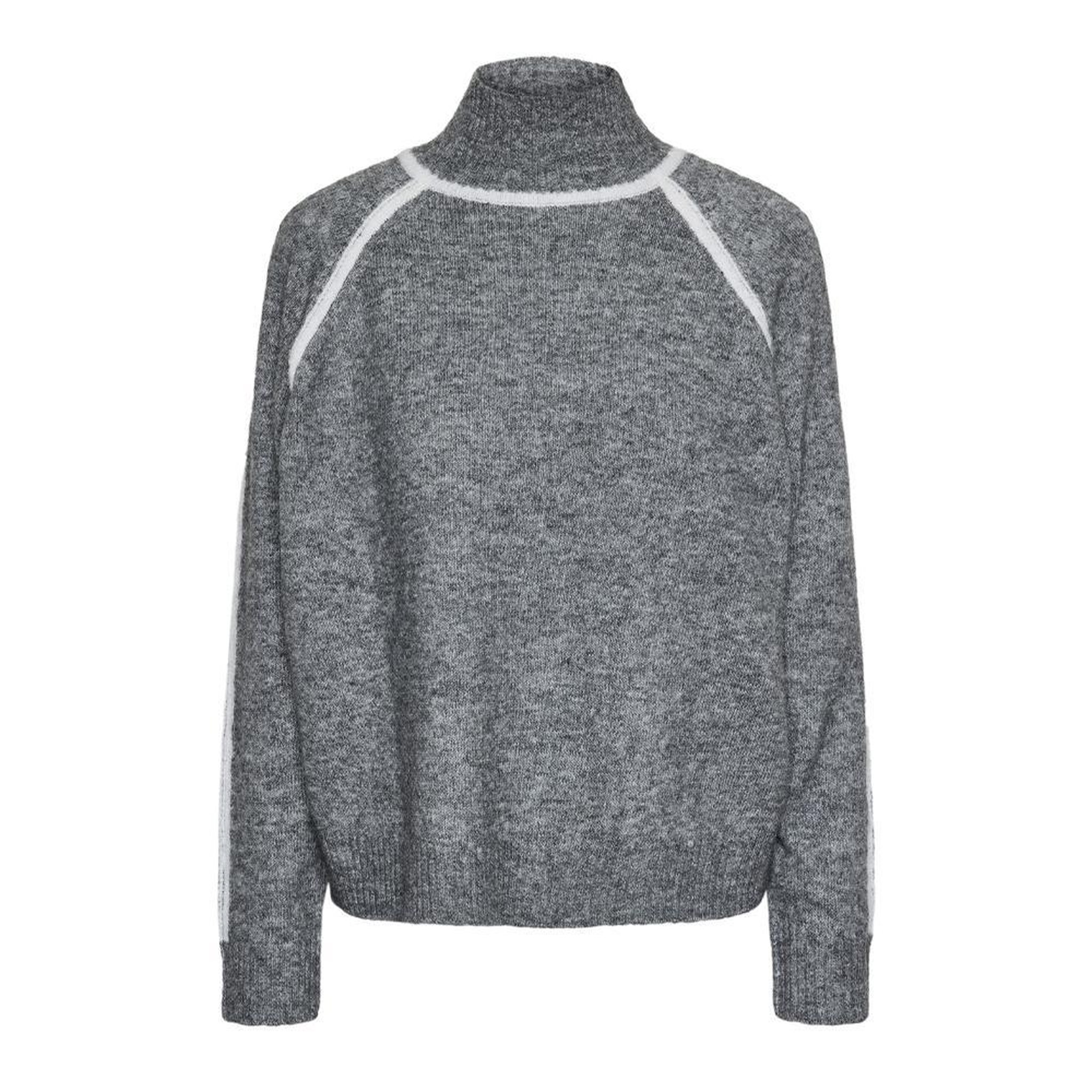 Pieces Pull /Blanc Femme Pieces Lola. Coloris disponibles : Gris