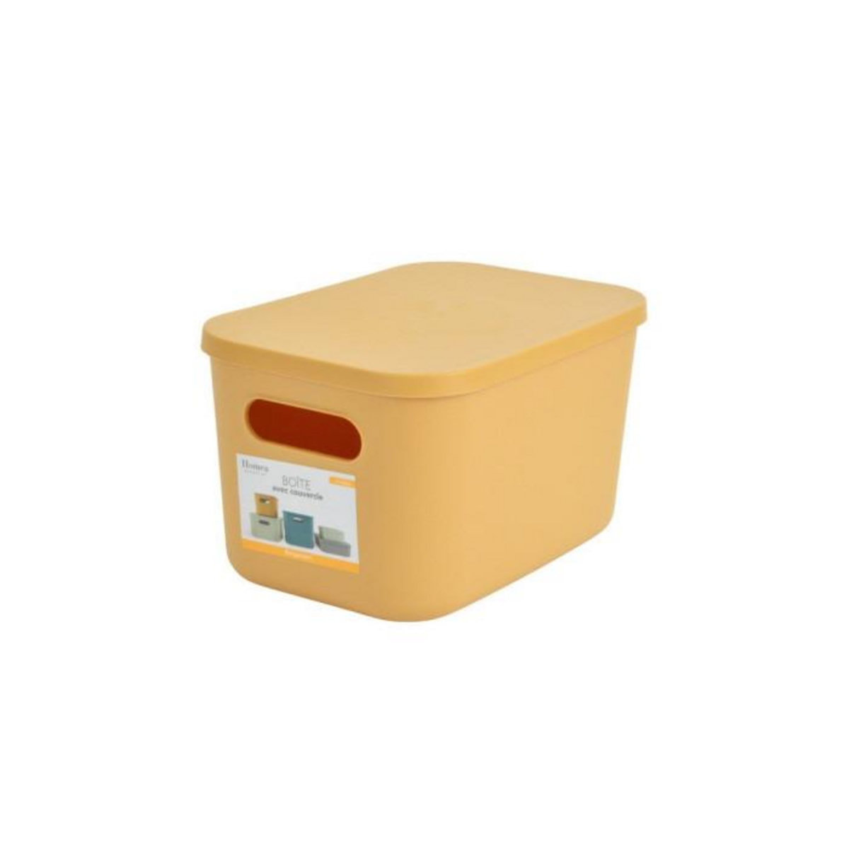 Paris Prix Boîte de Rangement Avec Couvercle  Iris  4,5L Ocre