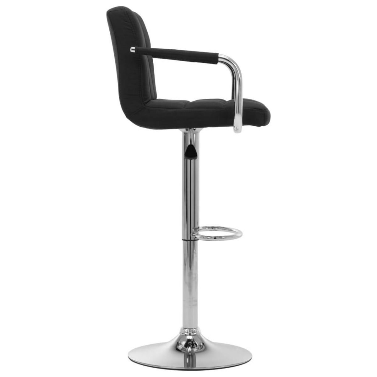 VIDAXL Chaises de bar lot de 2 noir tissu