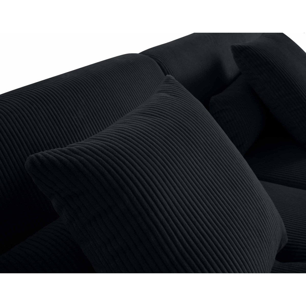 LISA DESIGN Onyx - canapé modulable d'angle gauche - 5 places - en velours côtelé