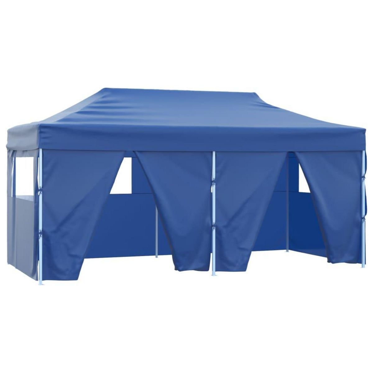 VIDAXL Tente de reception pliable avec 4 parois 3x6 m Acier Bleu
