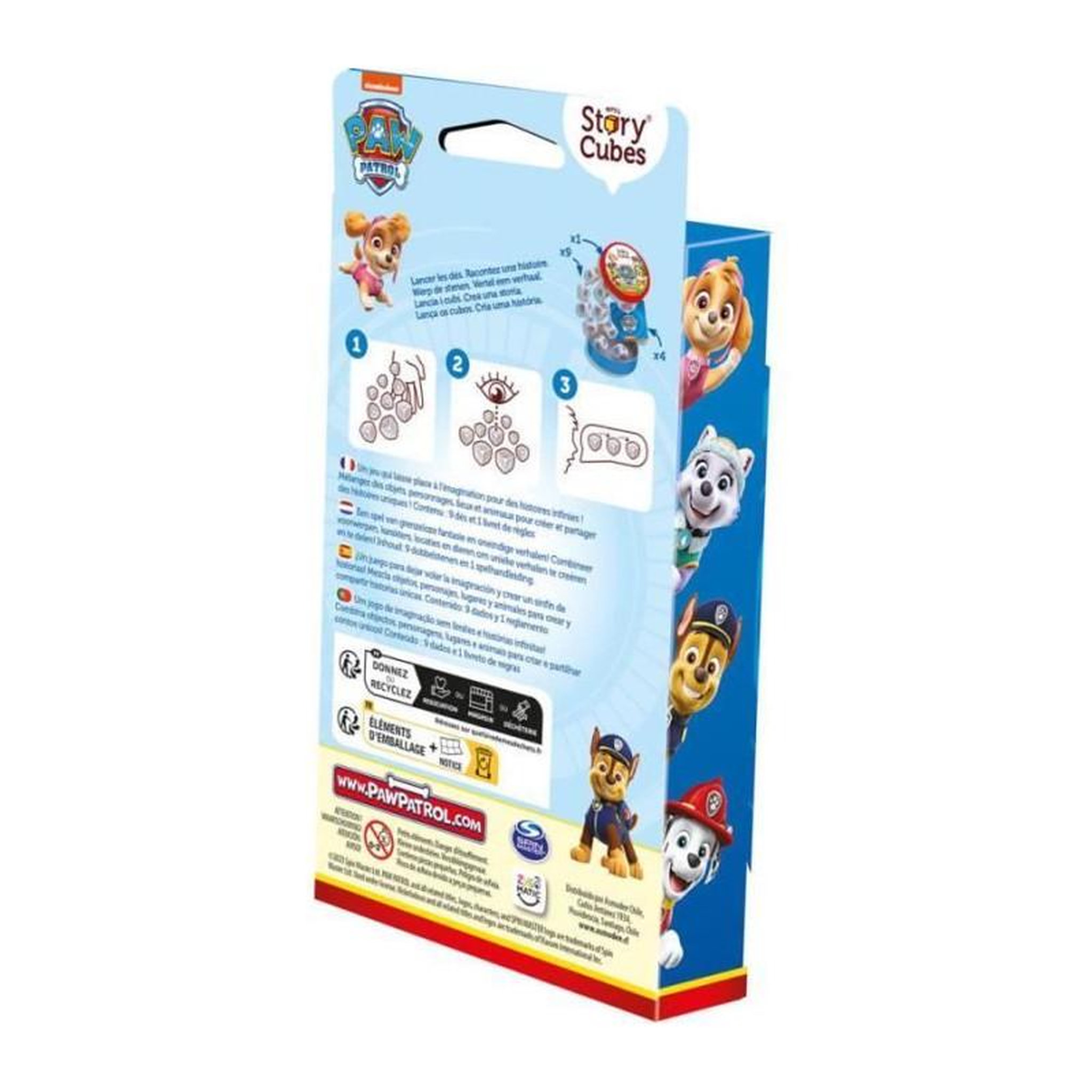 Voir la diapositive 2 : Asmodee Pat' Patrouille - Asmodee - Rory's Story Cubes - Lancez les dés et créez des histoires dans l'univers de la Pat' Patrouille -