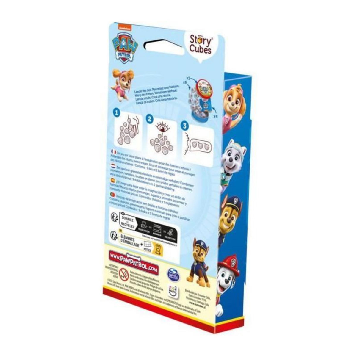 Asmodee Pat' Patrouille - Asmodee - Rory's Story Cubes - Lancez les dés et créez des histoires dans l'univers de la Pat' Patrouille -