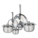 ELO Ensemble de 2 Poêles de cuisson 24 et 32 cm et 3 faitouts 14, 20 et 24 cm Elo Profi Brillant