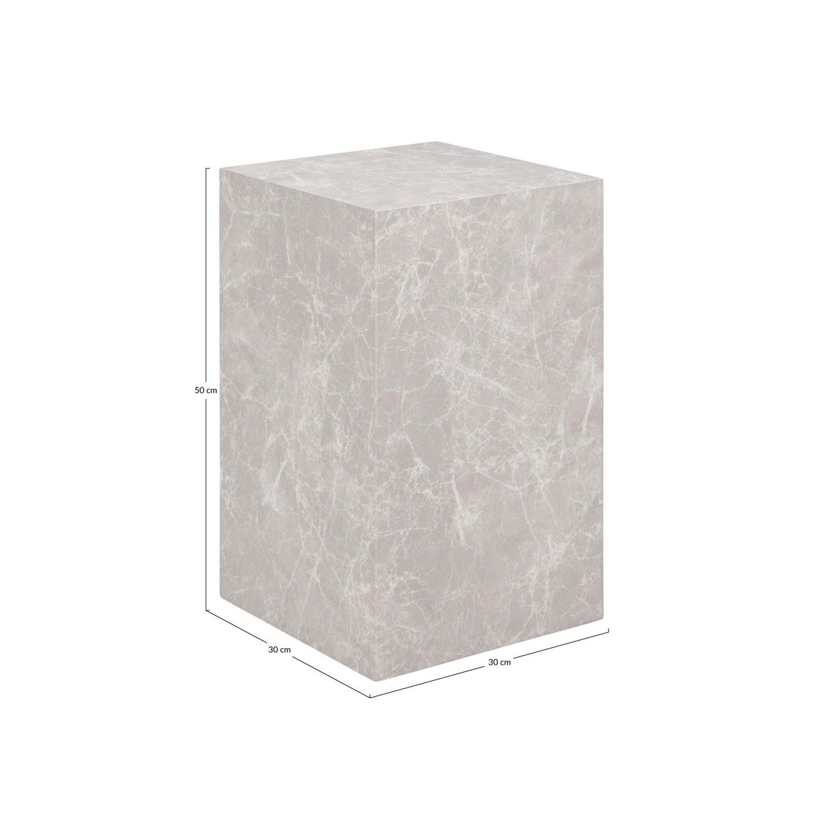 LISA DESIGN Pula - bout de canapé haut - effet marbre - 30 cm