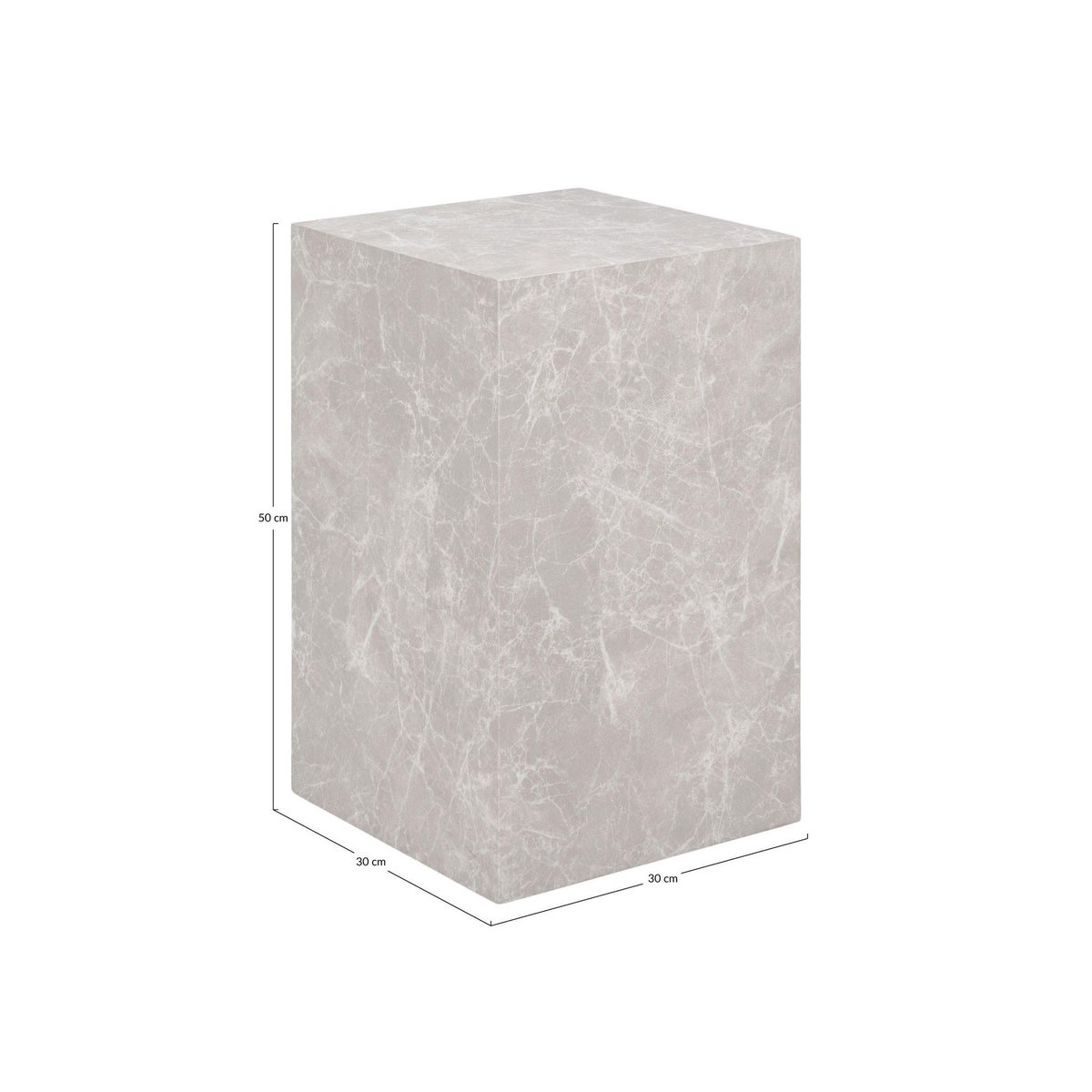 LISA DESIGN Pula - bout de canapé haut - effet marbre - 30 cm