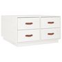 Voir la diapositive 2 : VIDAXL Table basse Blanc 80x80x45 cm Bois massif de pin