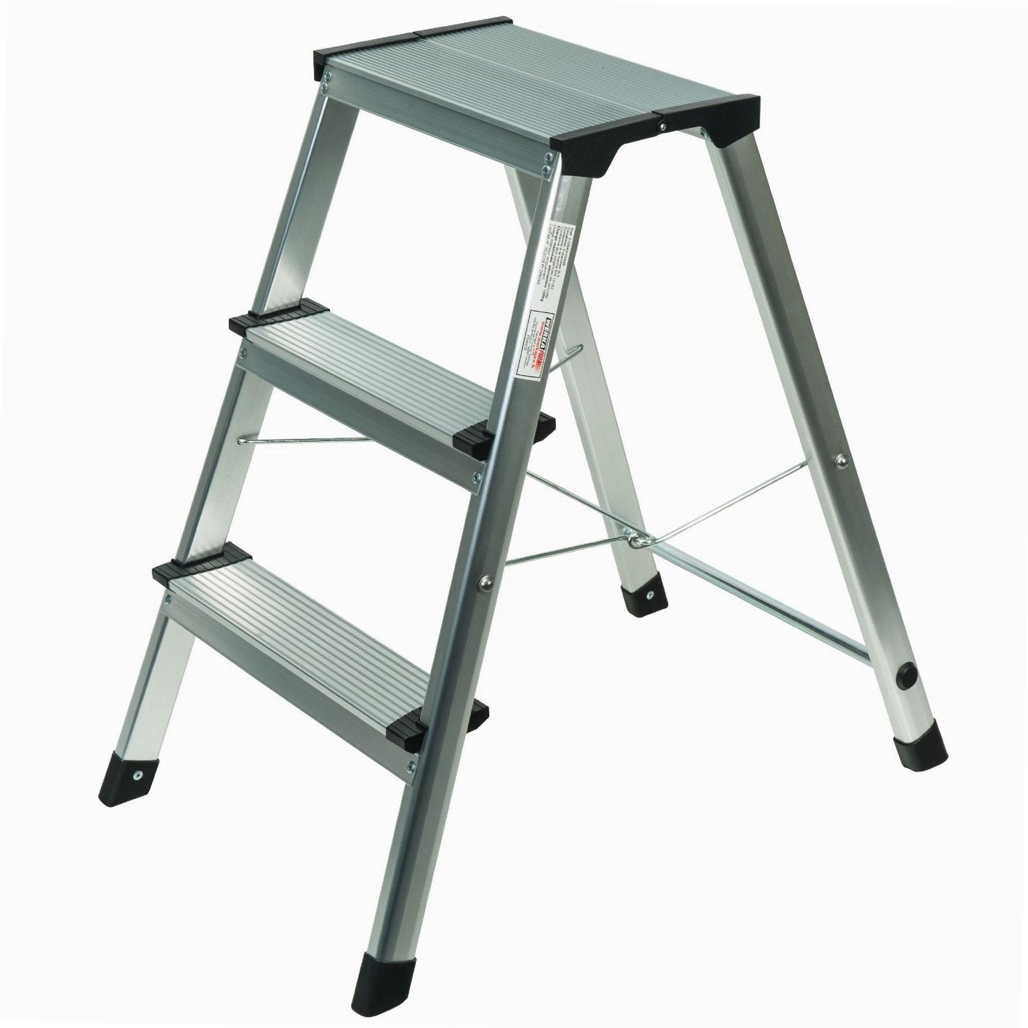 Voir la diapositive 2 : WERKAPRO Marchepied pliable en aluminium 3 marches werka pro