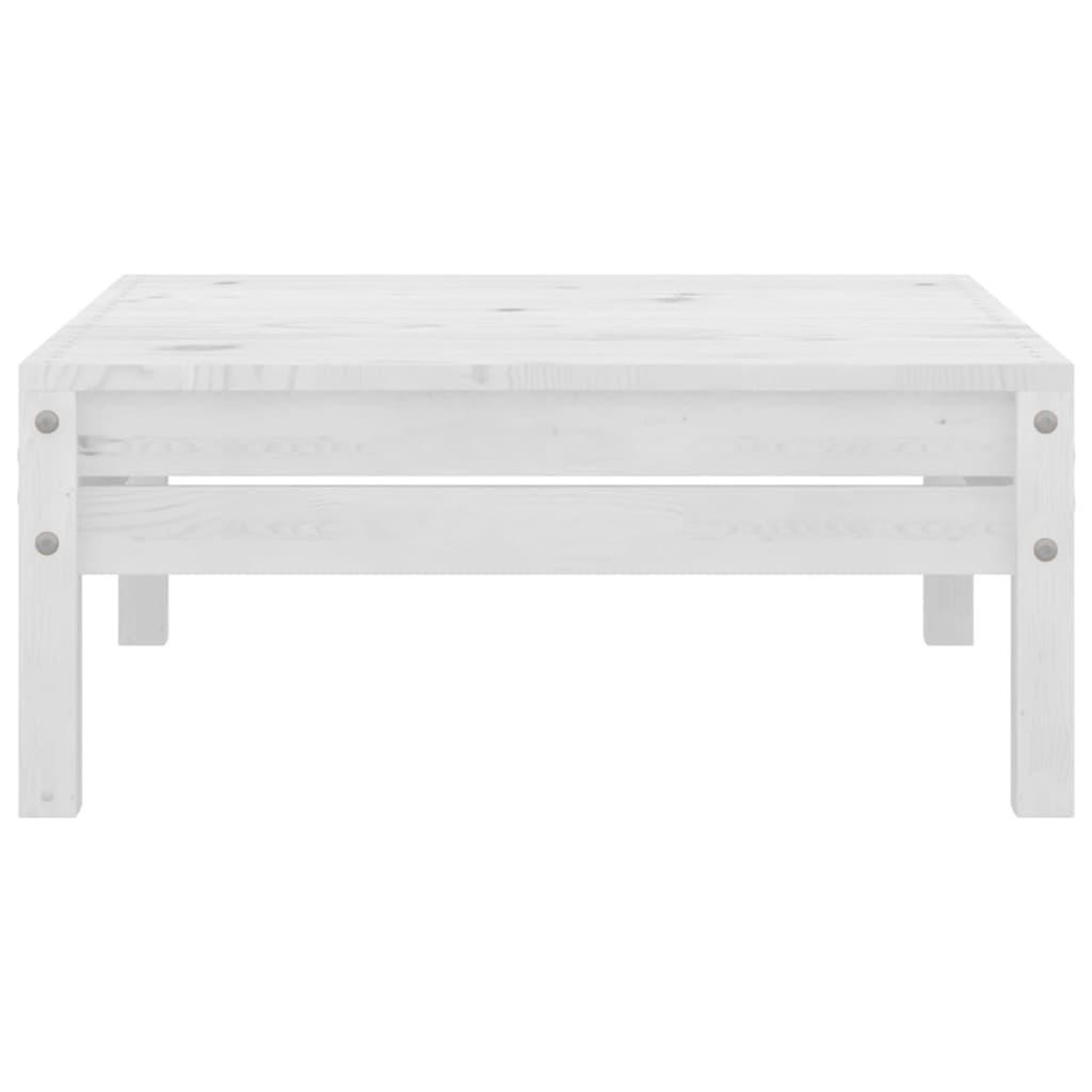 Voir la diapositive 2 : VIDAXL Repose-pied de jardin blanc bois de pin massif