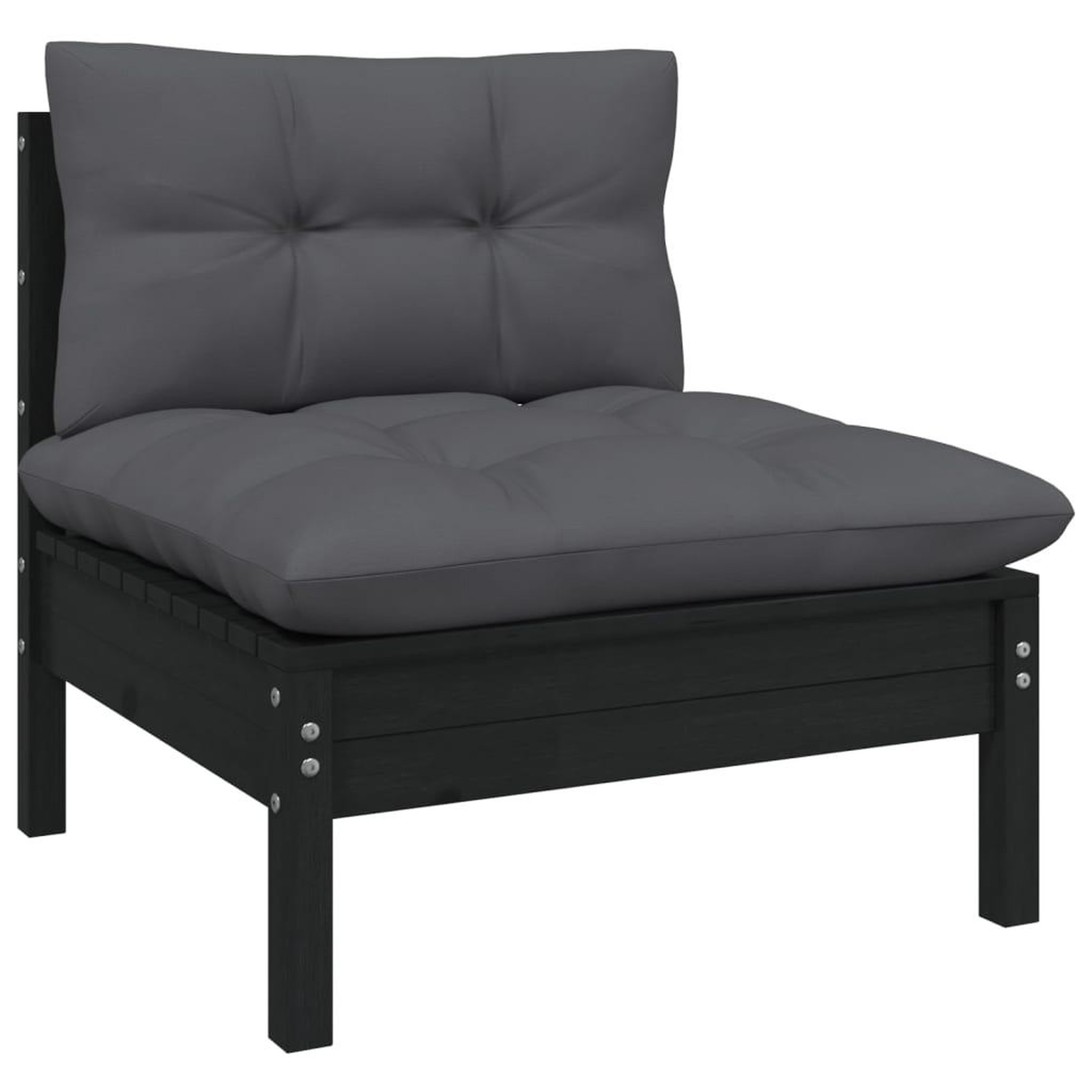 Voir la diapositive 5 : VIDAXL Salon de jardin 7 pcs avec coussins bois de pin massif