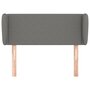 Voir la diapositive 3 : VIDAXL Tete de lit avec oreilles Gris fonce 83x23x78/88 cm Tissu