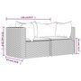 Voir la diapositive 6 : VIDAXL Canapes d'angle de jardin et coussins2pcs marron resine tressee