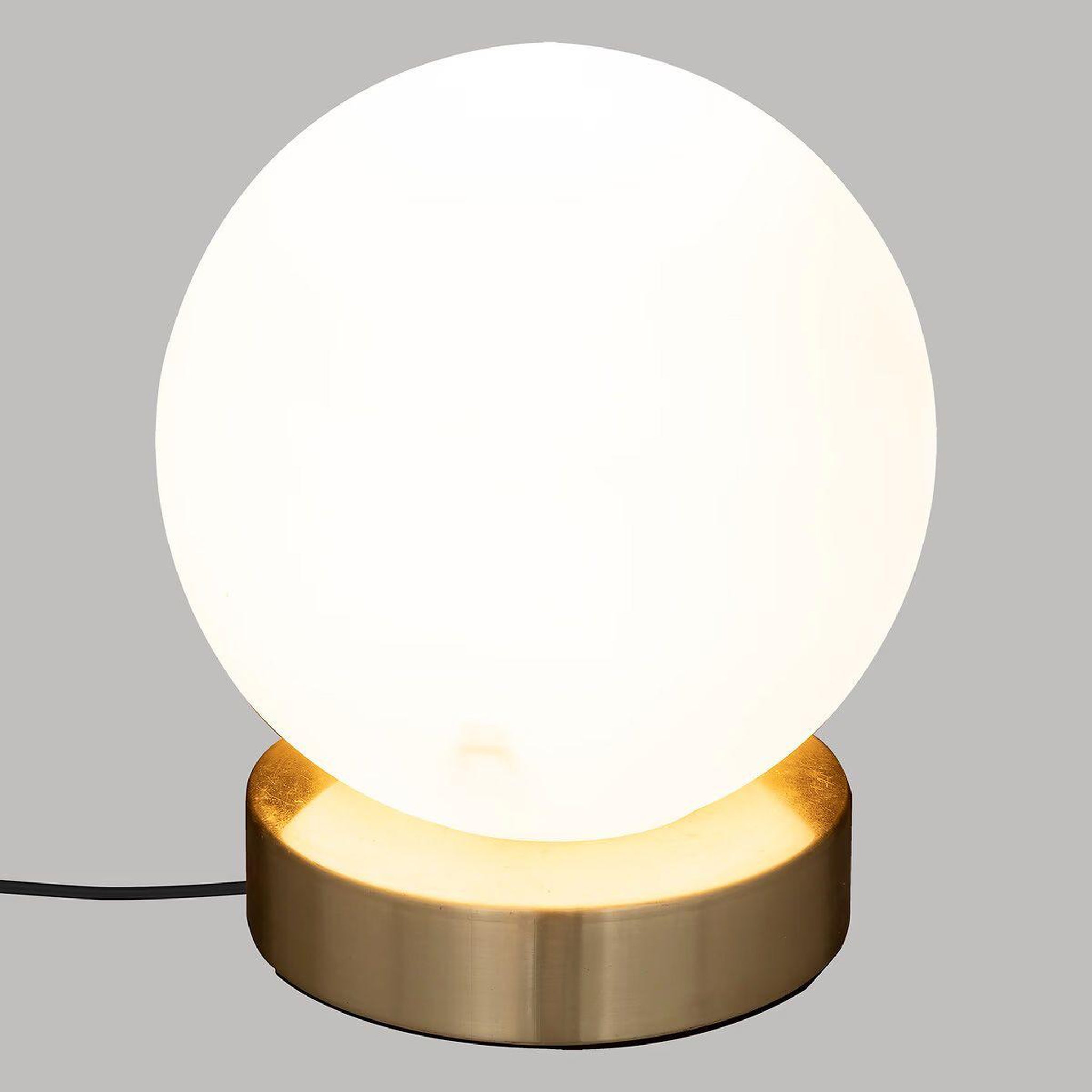 Voir la diapositive 2 : ATMOSPHERA Lampe boule à poser déco  dris  16cm blanc & or