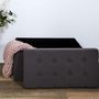 Voir la diapositive 6 : Paris Prix Banc Pliable & Coffre  Eleonor  76cm Gris
