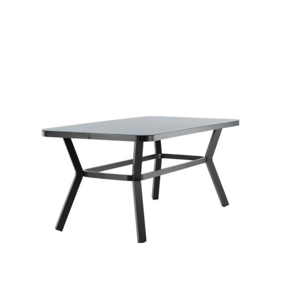 Paris Prix Table de Jardin  Virya  160cm Noir & Gris