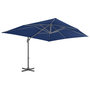 Voir la diapositive 2 : VIDAXL Parasol de jardin en porte-a-faux et mat en aluminium bleu azur