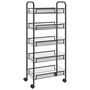 Voir la diapositive 2 : VIDAXL Chariot de cuisine a 5 niveaux Noir 46x26x105 cm Fer