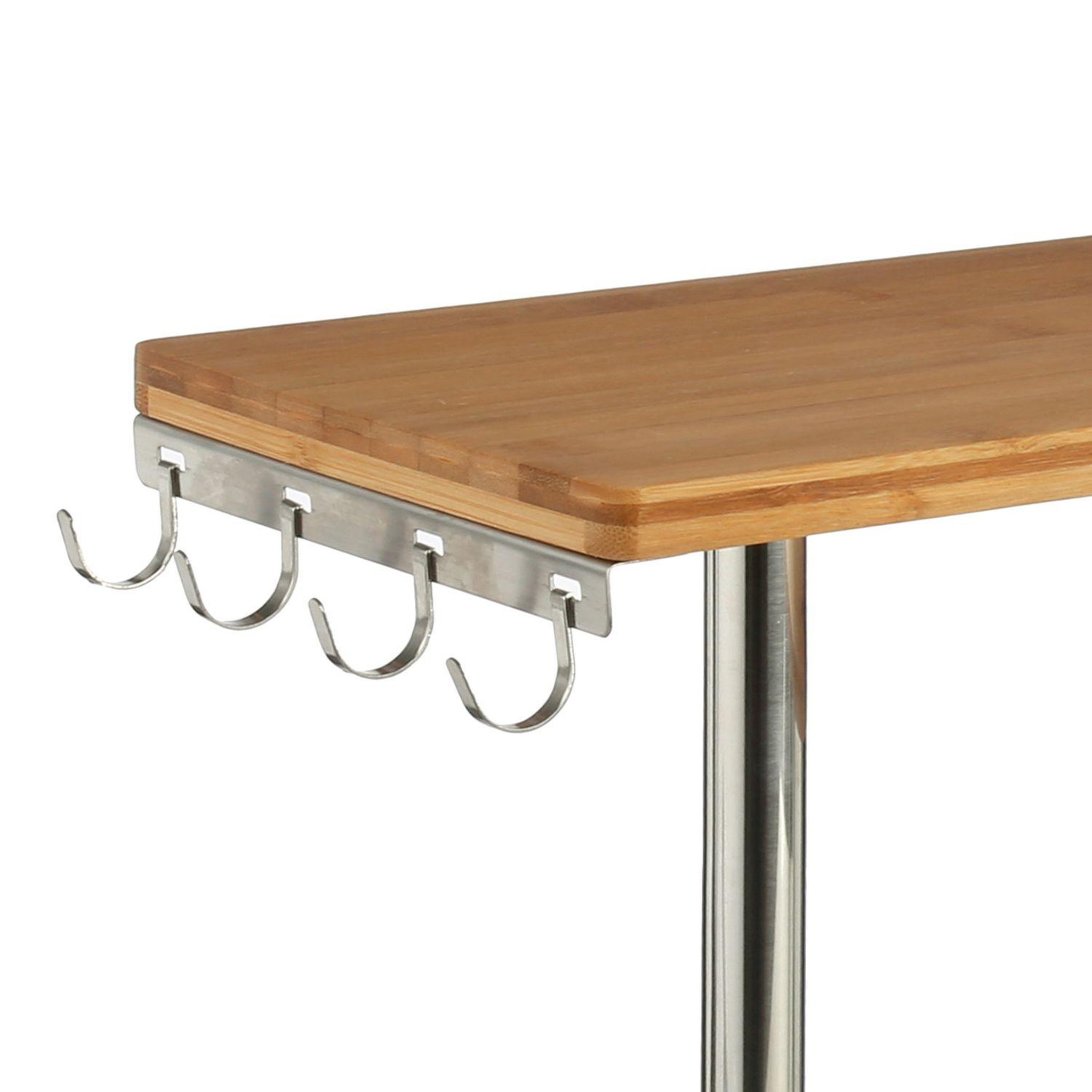 Voir la diapositive 3 : SECRET DE GOURMET Etagère d'angle de cuisine en bambou - 43 x 39 cm - Beige