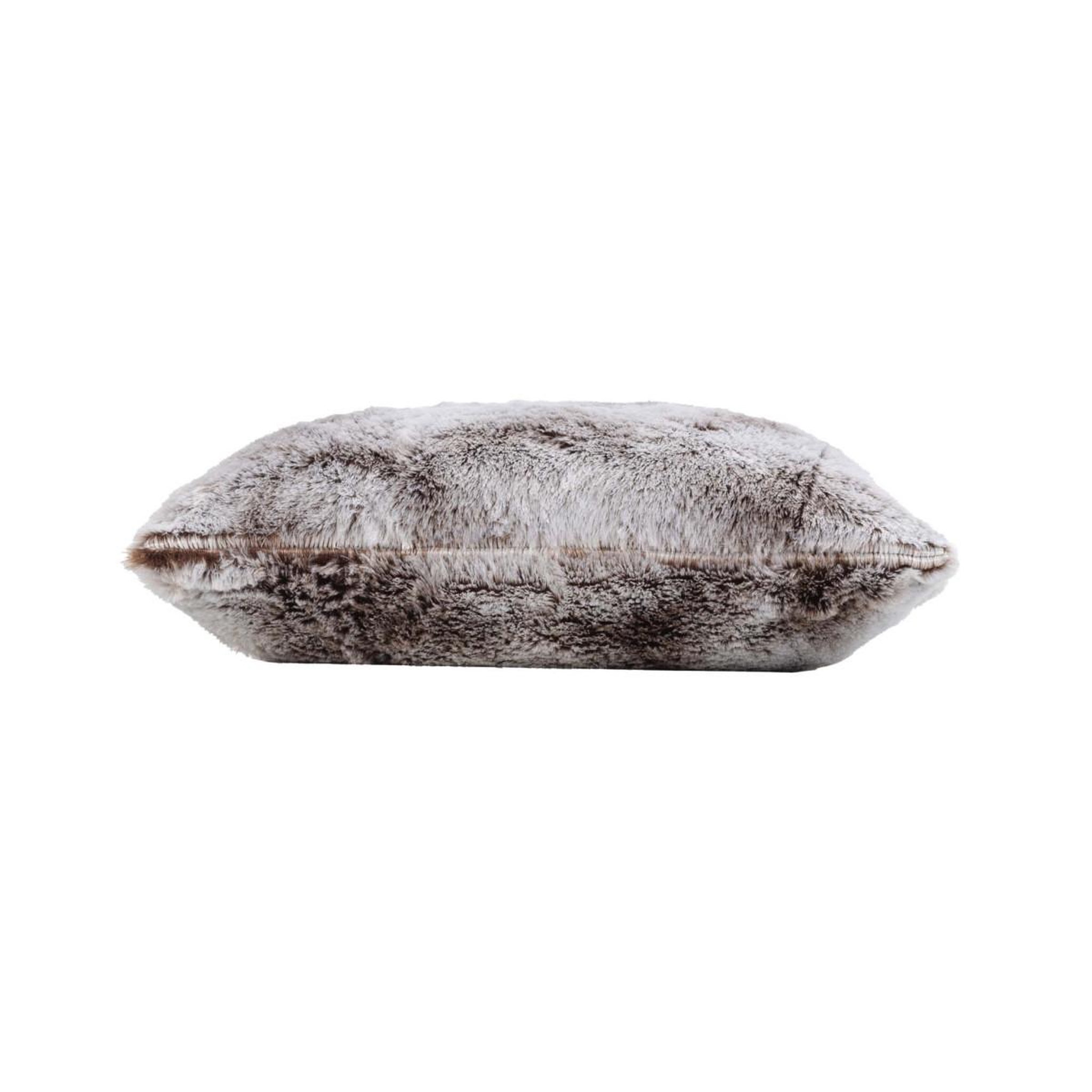 Voir la diapositive 2 : Douceur d'Intérieur Coussin imitation fourrure  antartic  45x45cm choco
