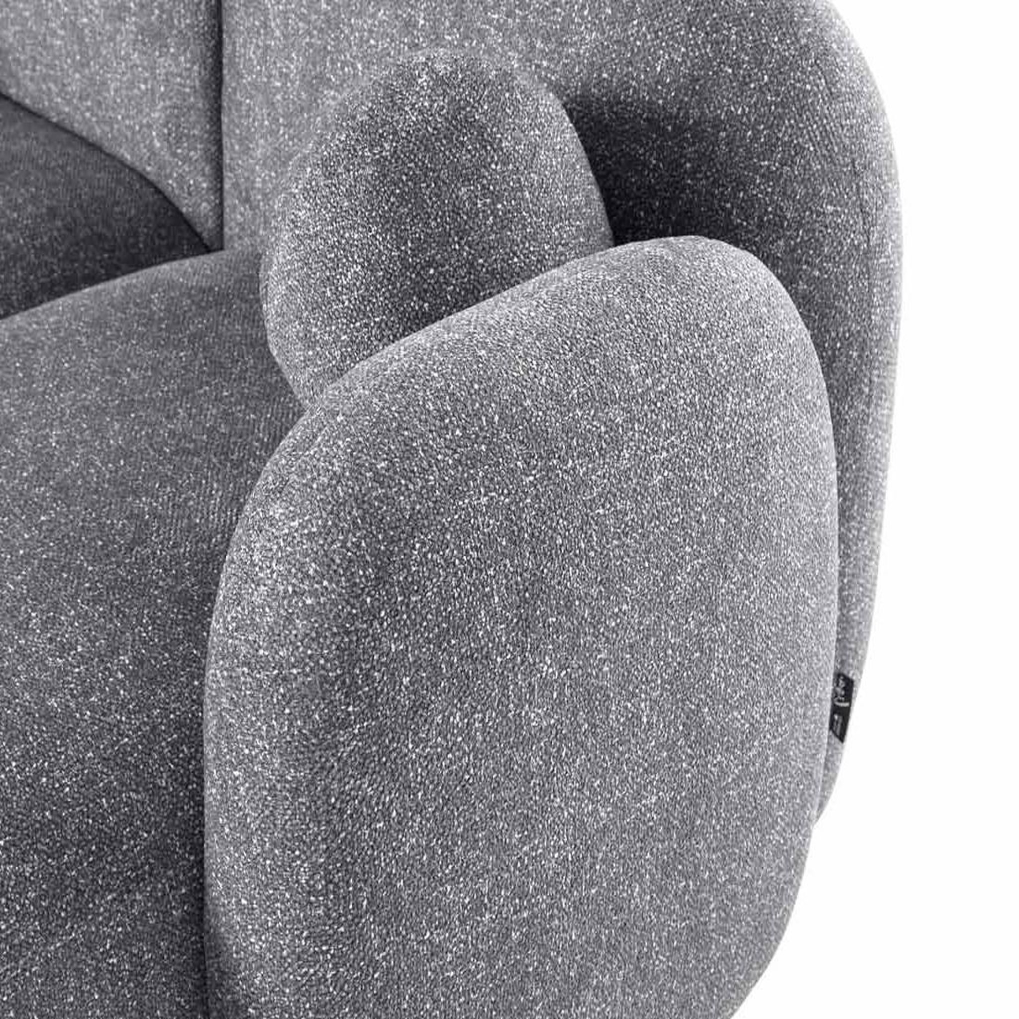 Voir la diapositive 5 : LISA DESIGN Velris - canapé d'angle droit 3 places en tissu moucheté
