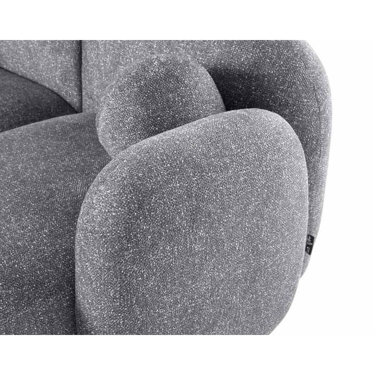 LISA DESIGN Velris - canapé d'angle droit 3 places en tissu moucheté