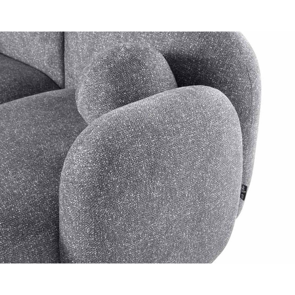 LISA DESIGN Velris - canapé d'angle droit 3 places en tissu moucheté