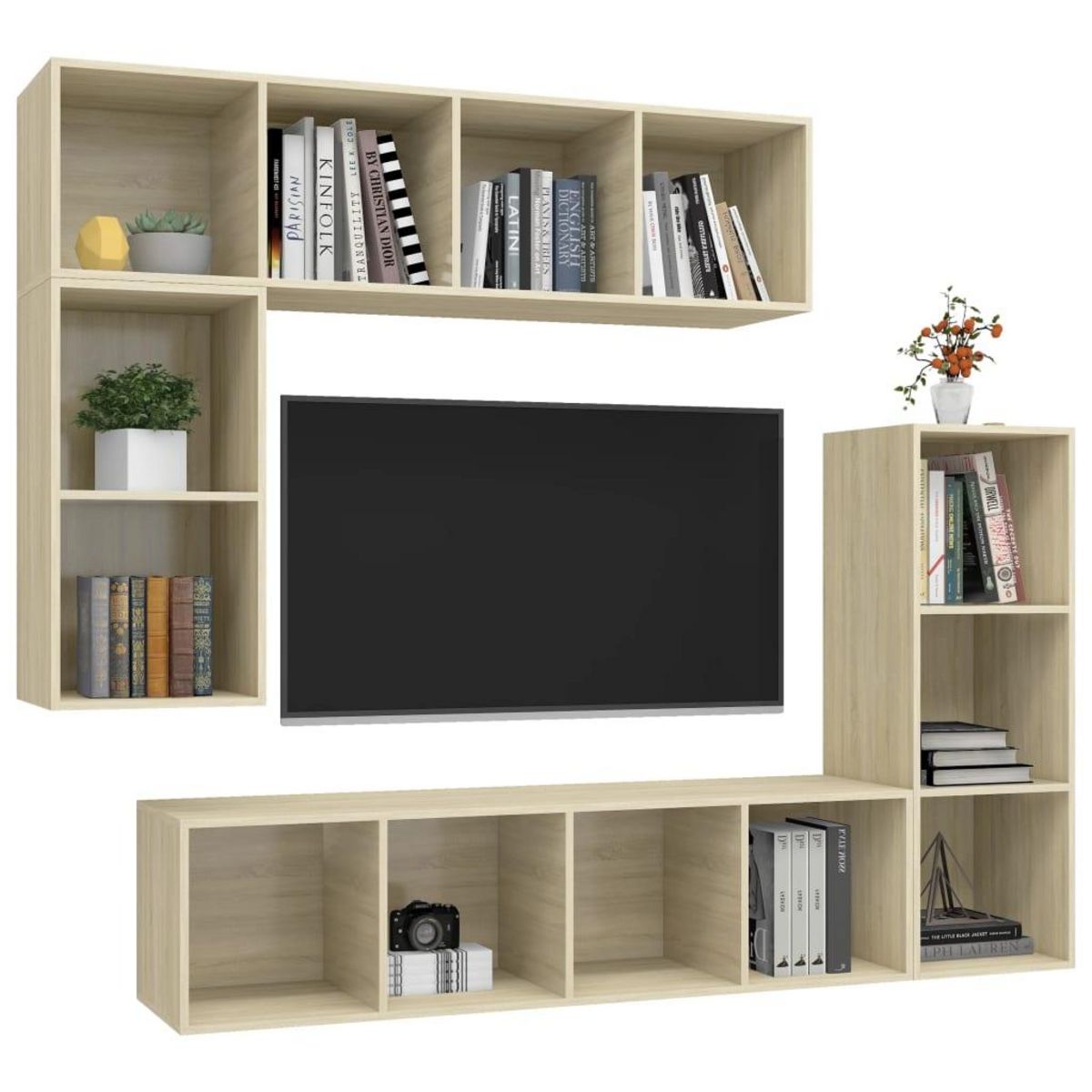 VIDAXL Ensemble de meubles TV 4 pcs Chene sonoma Bois d'ingenierie