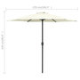 Voir la diapositive 6 : VIDAXL Parasol de jardin et mat en aluminium 270x246 cm Blanc sable