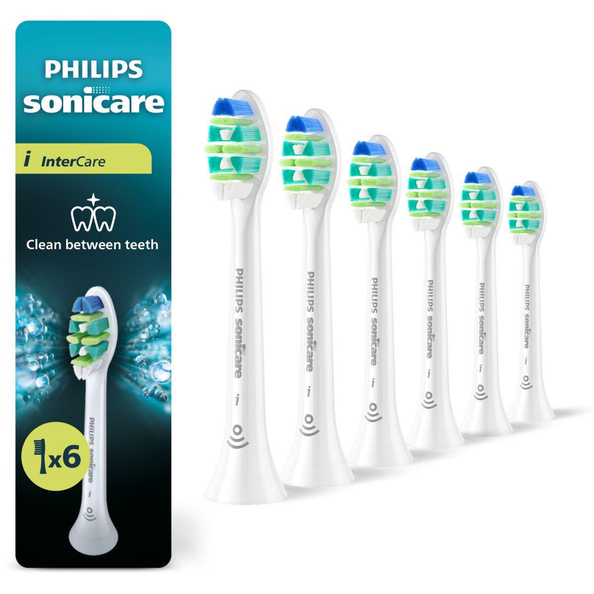 Philips Brossette dentaire sonicare lot de 6 intercare blanc