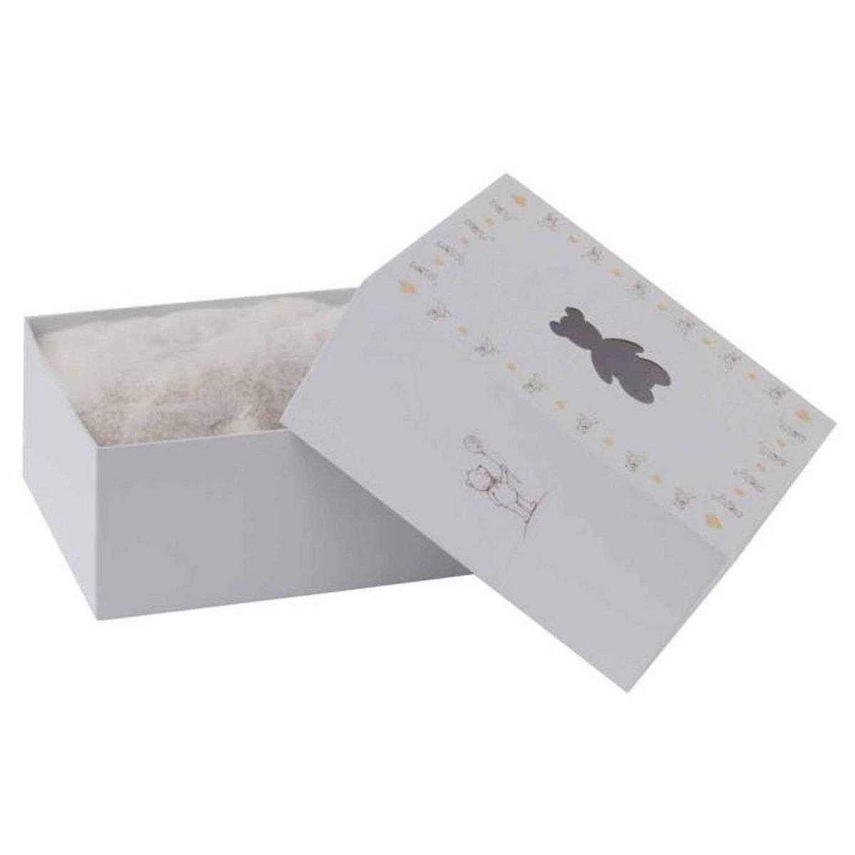 Paris Prix Tapis Déco Enfant  Ours  103cm Blanc