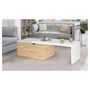 Voir la diapositive 1 : Table basse rotative 360° 1 porte avec rangement