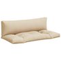 Voir la diapositive 2 : VIDAXL Coussins de palette lot de 2 beige tissu