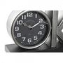 Voir la diapositive 3 : AAAAA Horloge de table DKD Home Decor 23 x 8 x 15 cm Argenté Noir Fer (2 Unités)